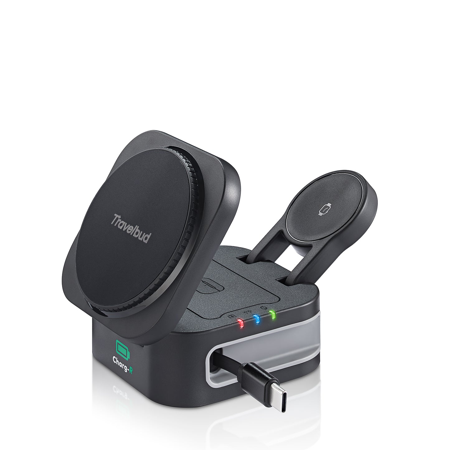 Travelbud 4-in-1 Travel Docking Station with Built-in Retractable Cable